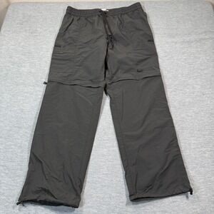 Pacsun Pants Men‎ L Black Baggy Convertible Cargo Zip Off Nylon Streetwear y2k